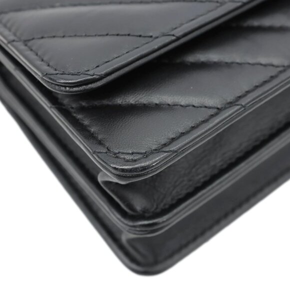 Chanel  Reissue Chevron Leather Wallet On Chain Black - Picture 6 of 15